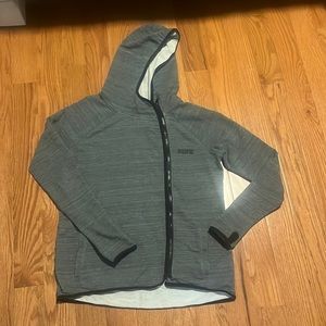 PINK hooded zip up sweatshirt size small